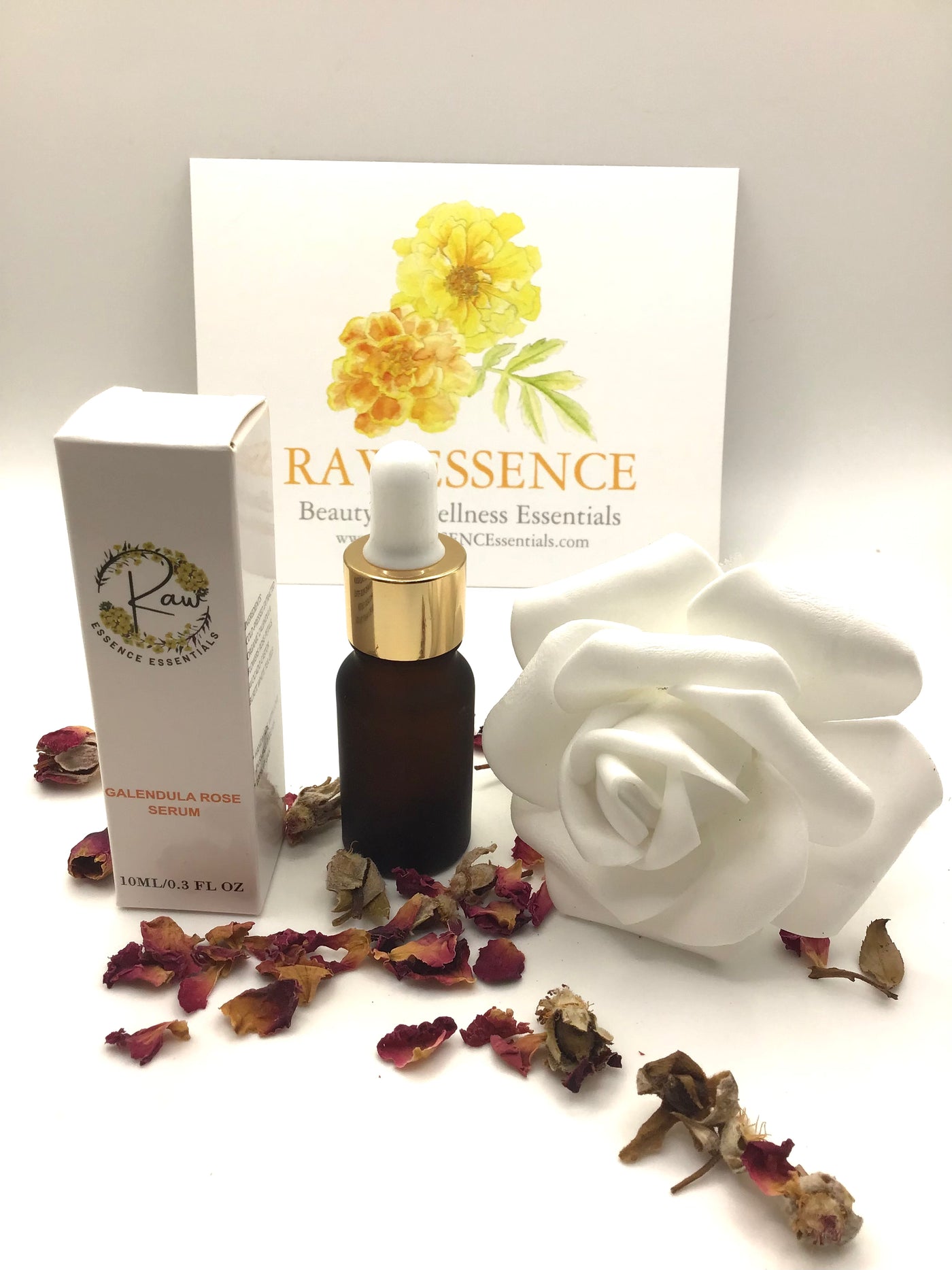Rose & Calendula Face Lash Brow Beard Hair Growth Serum