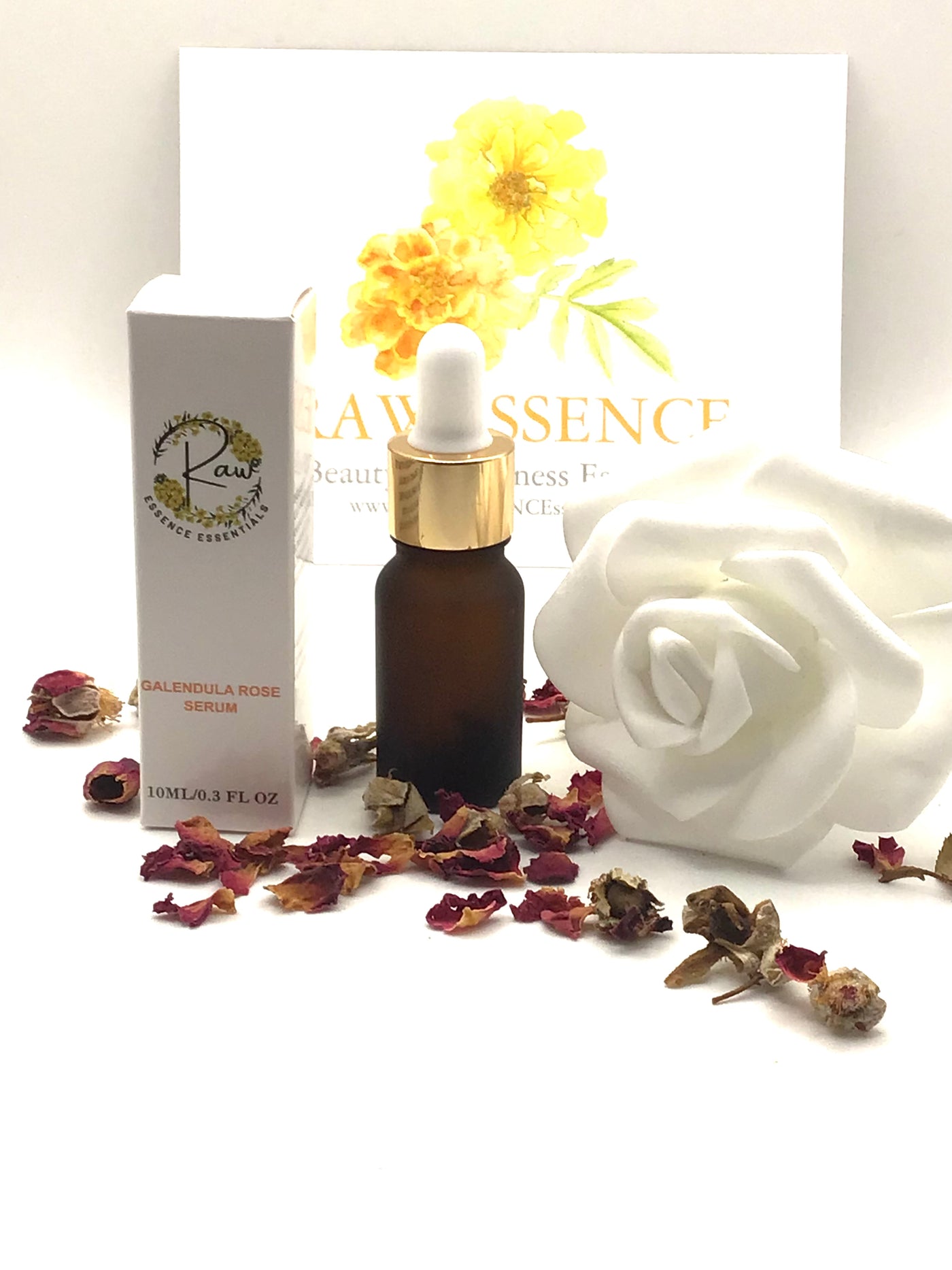 Rose & Calendula Face Lash Brow Beard Hair Growth Serum