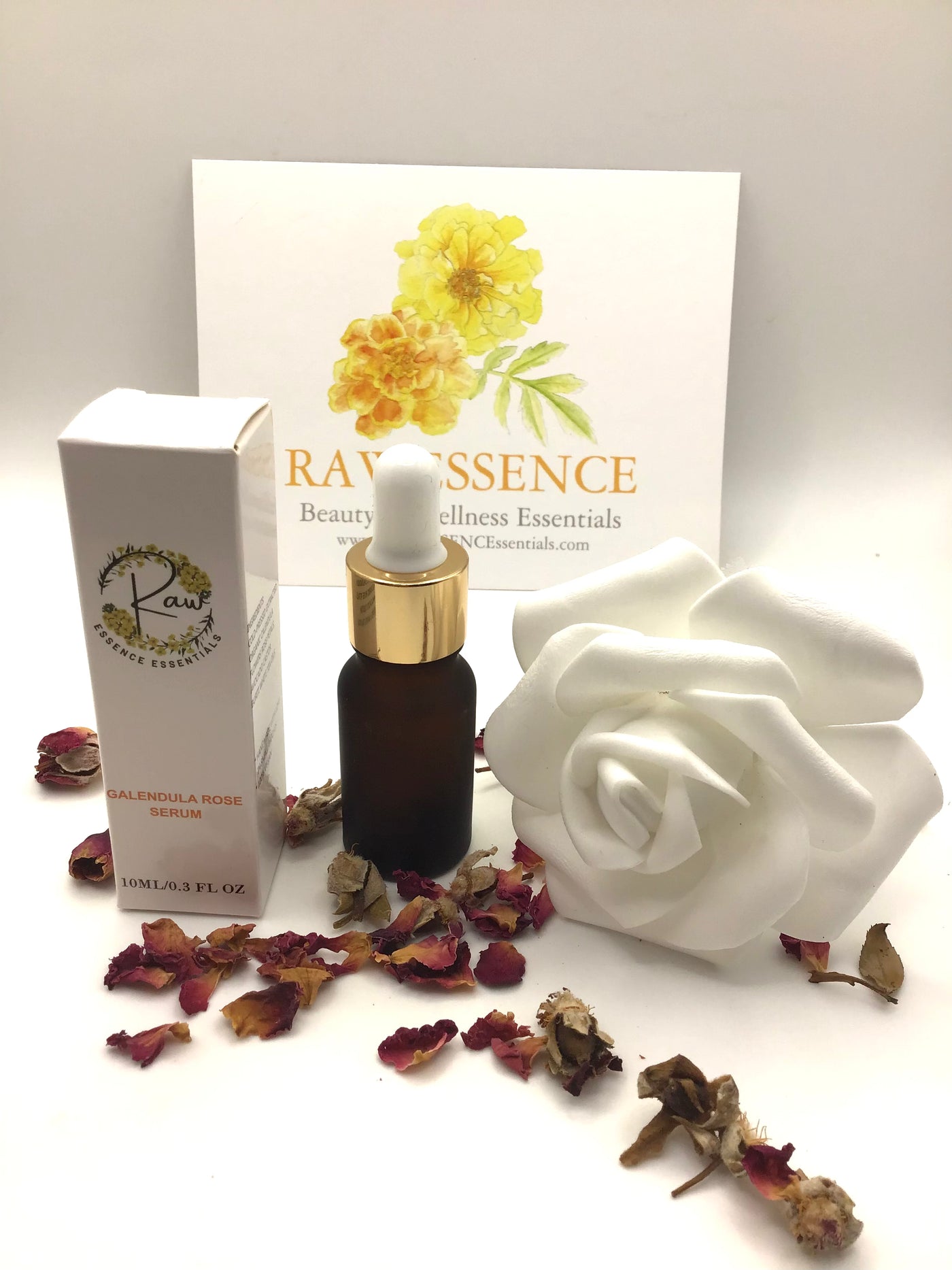 Rose & Calendula Face Lash Brow Beard Hair Growth Serum